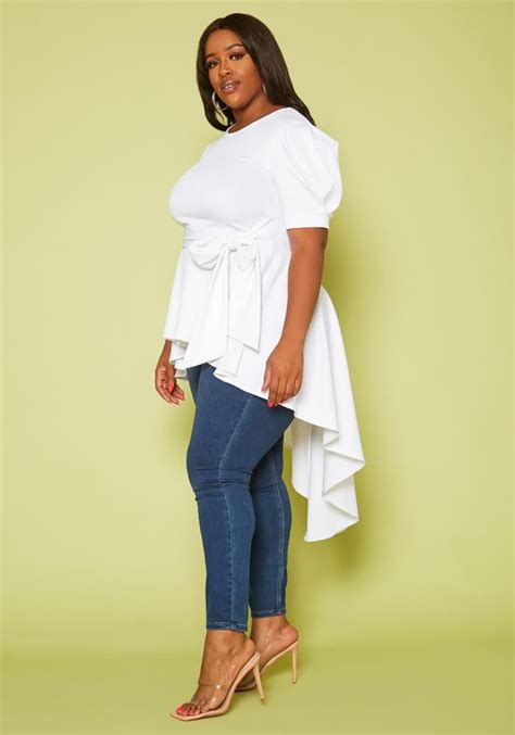 Plus Size High Low Peplum Top Asoph Tops Fashion Peplum Top