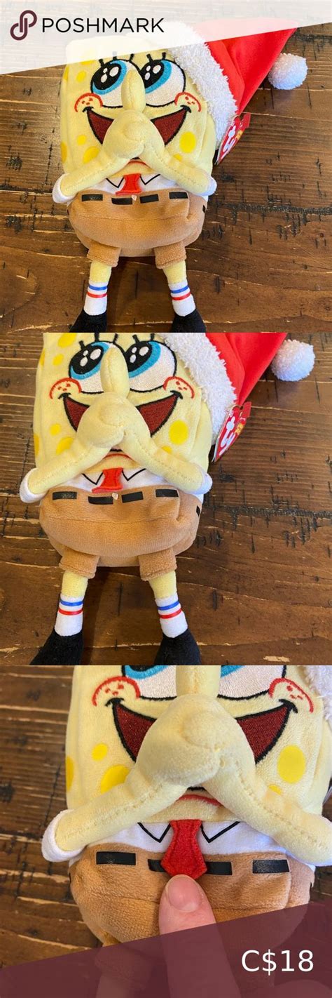 Ty Beanie Baby Spongebob Squarepants Jolly Elf From Spongebob