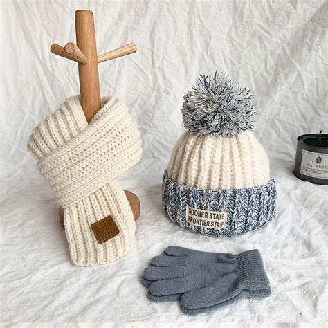 Conjunto de guantes y gorros para bebé niño y niña cálido para gorro