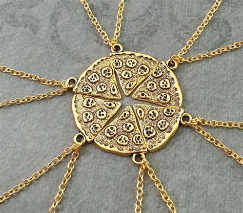 Pizza Necklace Pepperoni Pizza Jewelry Gold Pizza Charm Necklace Pizza