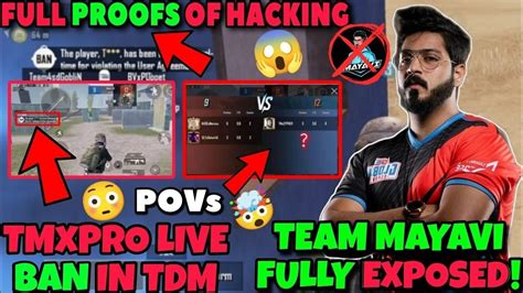 Team Mayavi H Cker Banned Live TMxPro Live Ban In TDM SnehilopGaming