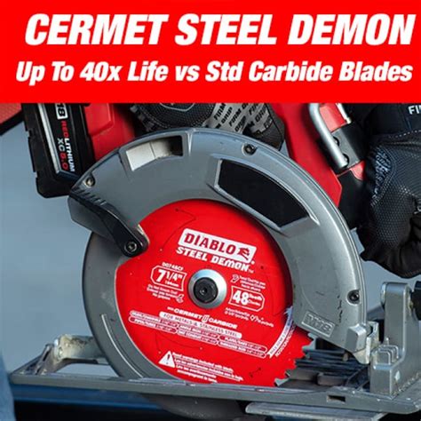 Diablo In X Tooth Steel Demon Cermet Ii Carbide Blade For