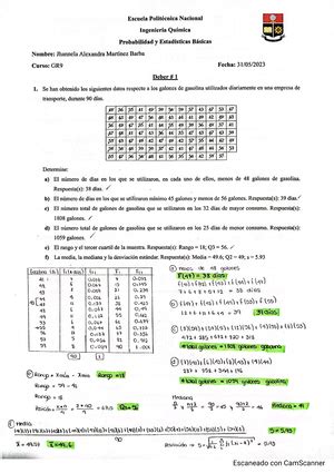 Hoja Ejercicios De Probabilidad Y Estad Stica A Escuela