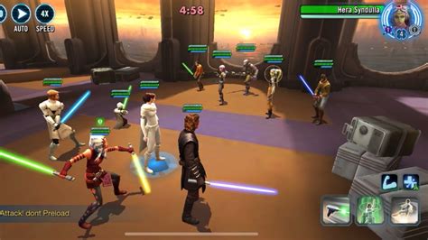 Phoenix Omicron Full Relic Vs Padme Swgoh Youtube