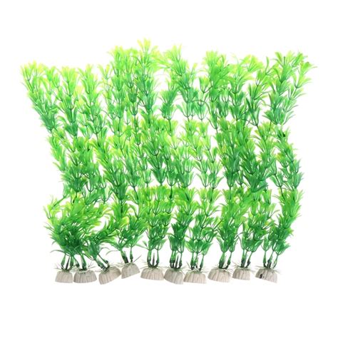 10Pcs Aquatic Plants Plastic Vivid Artificial Fish Tank Aquarium