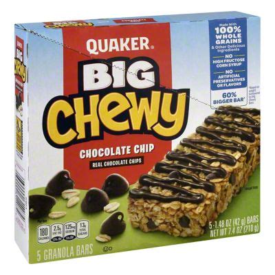 Quaker Big Chewy Chocolate Chip Granola Bars 5 Ct Joe V S Smart Shop