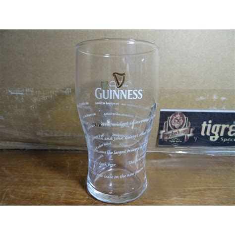 Verres Guinness Cl Collector Ans Ht Cm Tigrebock