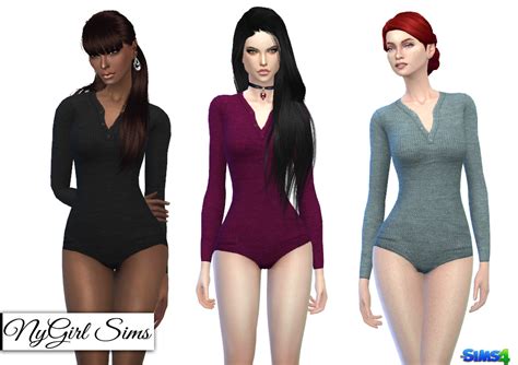 Nygirl Sims 4 Long Sleeve Thermal Bodysuit