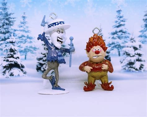 Heat Miser And Snow Miser Christmas Ornaments Etsy