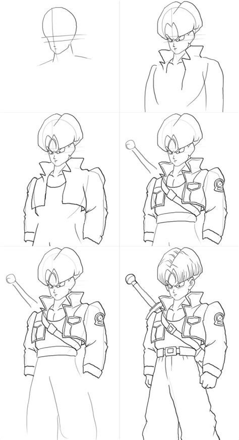 How To Draw Future Trunks Super Saiyan Step By Step