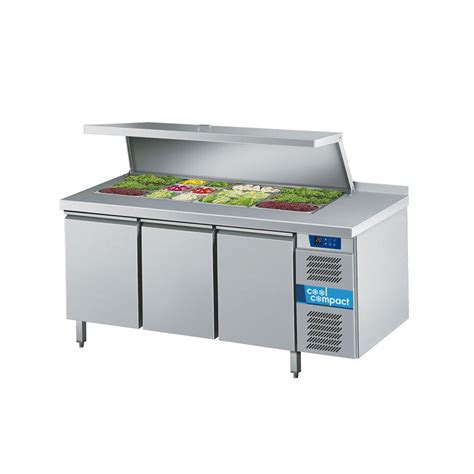 Cool Compact Saladette Kühltisch 3 Türen 2C 10C 1725x700x850