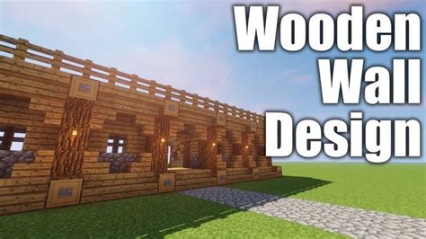 Wooden Wall Design - How to Build - Minecraft - YouTube | Wooden wall ...