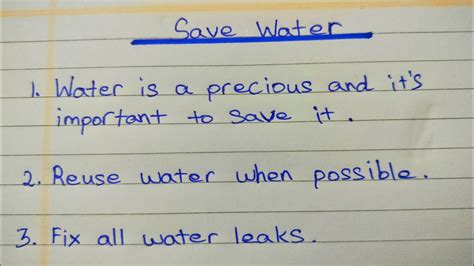 Save Water Essay 10 Lines On Save Water Easy Essay On Save Water How