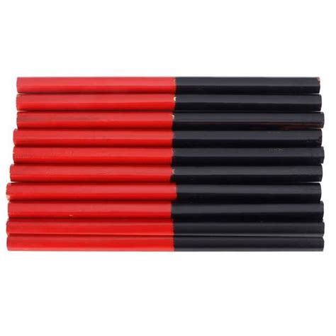 Crayons De Menuisier Minifinker Rouge Bleu Bois De Pin Pcs