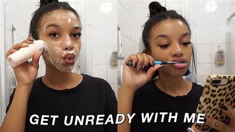 Get Unready With Me Night Time Skincare Routine Youtube