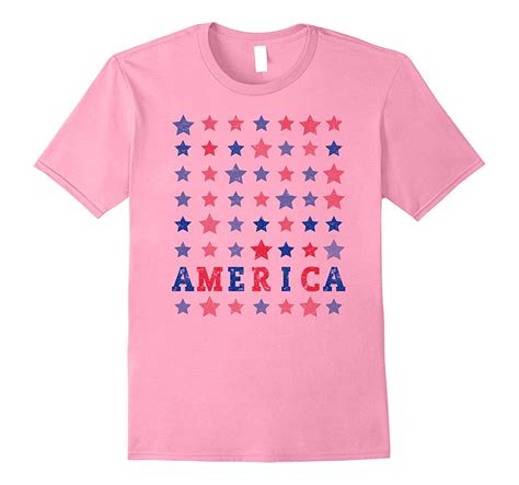 America With Stars T Shirt 4th July 4 Red White Blue Stars Vaci Vaciuk