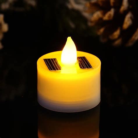 Solar Tea Light Led Candles Flameless Outdoor Waterproof Solar Tea