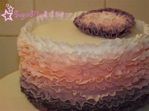 My First Ombre Ruffle Cake Cake By SugarMagicCakes CakesDecor