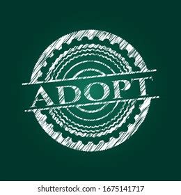 Adopt Chalk Emblem Vector Illustration Detailed Stock Vector Royalty