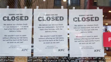 Kfc Chicken Gravy Shortage Supply Crisis Takes Another Turn Au — Australia’s