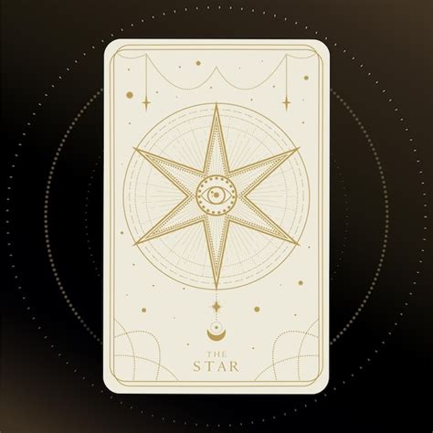 Carta Do Tarot Do Major Arcana A Estrela Vetor Premium