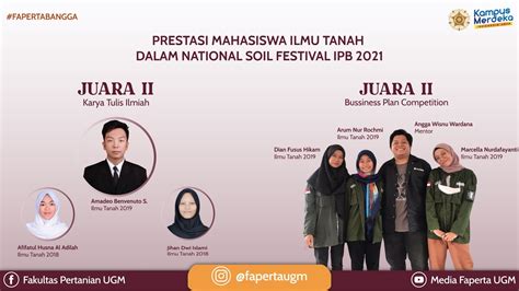 Prestasi Mahasiswa Ilmu Tanah Dalam National Soil Festival Ipb 2021