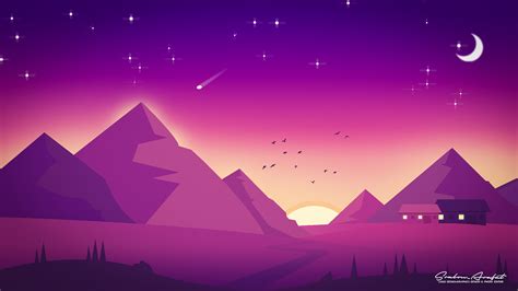 Illustration : Flat landscape (1) | Images :: Behance