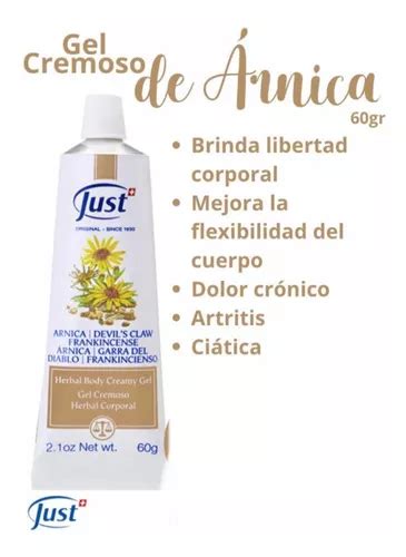 Gel Cremoso De Arnica 60g Just Envío Y Sachet Gratis Just Envío gratis