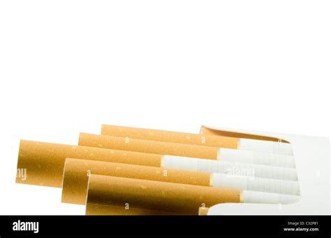 Pack Of Cigarettes Isolated On White Background Stock Photo Alamy