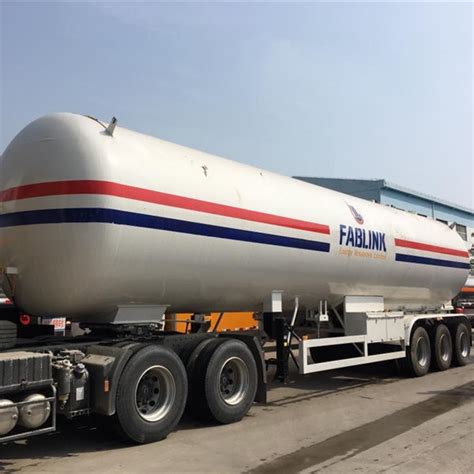 Powerful 3 Axles Lpg Tank Trailer 30CBM To 65CBM Propane Semi Trailer