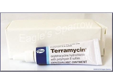 Terramycin Ophthalmic Ointment Wpolymyxin B Sulfate 975 White Boxed Expiration 012023