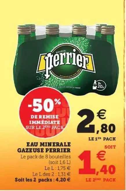 Promo Eau Min Rale Gazeuse Perrier Chez Super U Icatalogue Fr