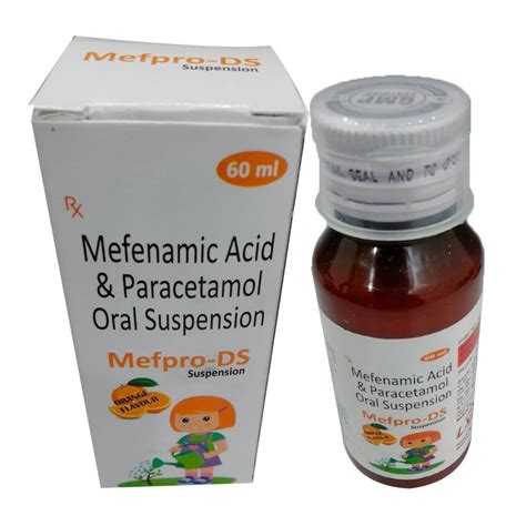 Liquid Mefenamic Acid Paracetamol Oral Suspension For Clinical As