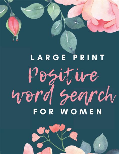 Positive Word Search For Women Large Print Inspirational Word Search