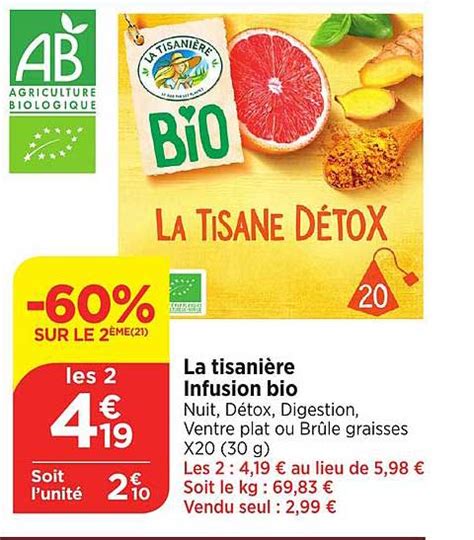 Promo La Tisani Re Infusion Bio Chez Bi Icatalogue Fr