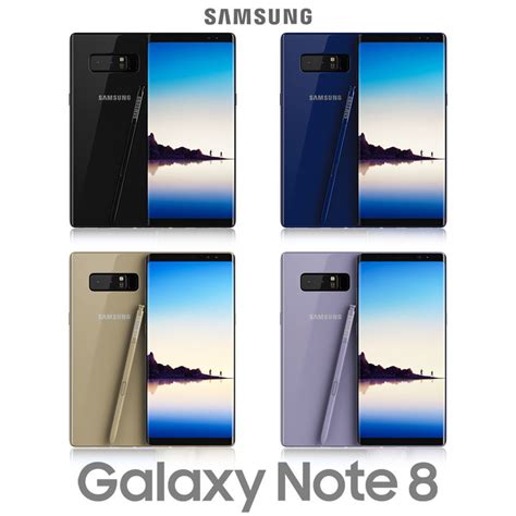 Samsung Galaxy Note 8 All Colors 3d Model Cgtrader