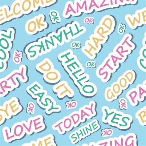 Premium Vector Sticker Words Pattern Motivation Phrase Dialogue