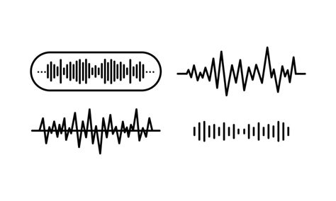 Ilustración de audio de espectro forma de onda de música y audio en