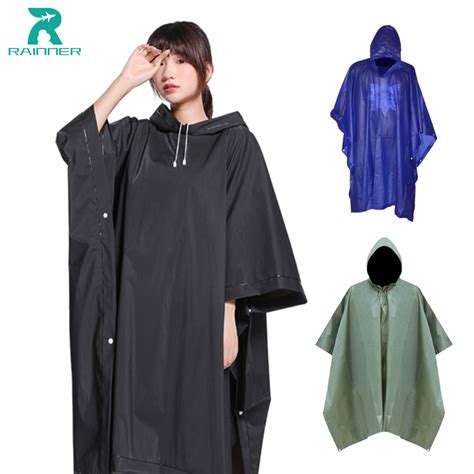 Ready StockPoncho Raincoat Cape Raincoats Adult Hooded Raincoat