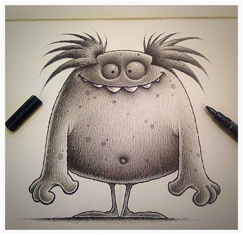 Sketchbook Doodleodd Ink Cute Monsters Drawings Monster Sketch