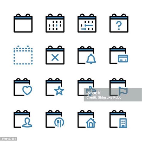 さまざまなカレンダーguiアイコンセット Guiのベクターアート素材や画像を多数ご用意 Gui アイコン アイコンセット Istock