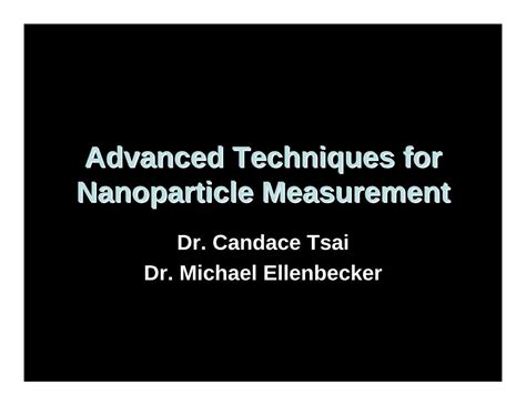 PDF Advanced Techniques For Nanoparticle Measurement DOKUMEN TIPS