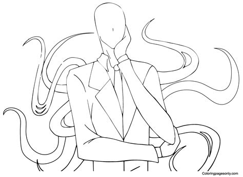 Slender Man Coloring Pages Printable For Free Download