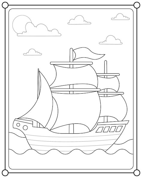 Voilier Sur La Mer Adapt L Illustration Vectorielle De La Page De