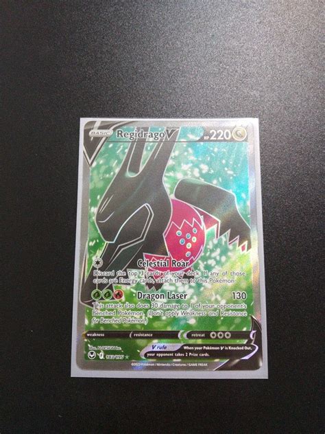 Pokemon Tcg Regidrago V Full Art Ultra Rare Ss Silver Tempest