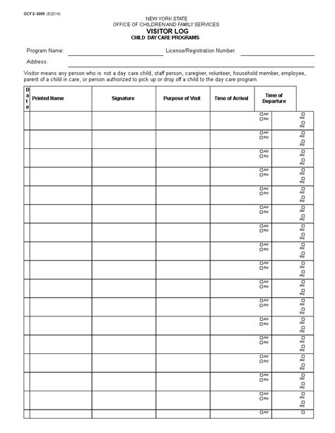 Child Care Visitor Sign In Sheet How To Create A Child Care Visitor