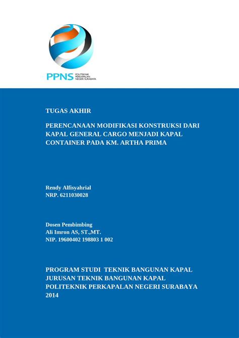 PDF Perencanaan Modifikasi Konstruksi Dari Kapal General Cargo