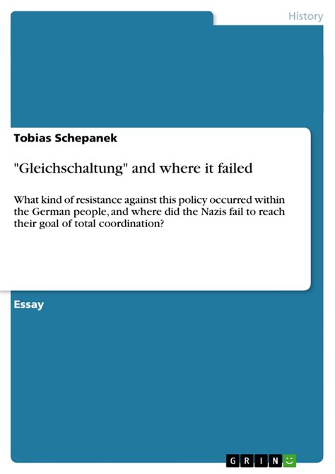 'Gleichschaltung' and where it failed eBook by Tobias Schepanek - EPUB ...