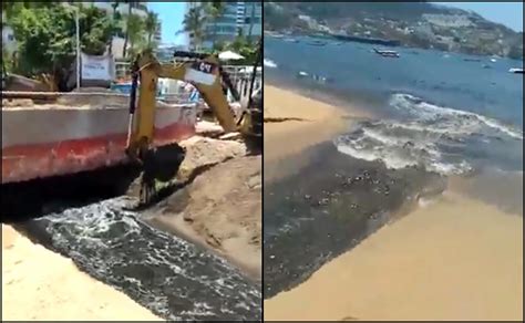 Denuncian que Ayuntamiento de Acapulco descargó aguas negras en la