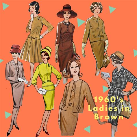 Midcentury Fashion Clipart 1960s Fashion Png - Etsy